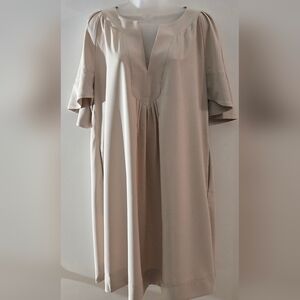 Ladies Wenrine Dress Nwt Short Flutter Sleeve Pockets Knee Length Sz Medium